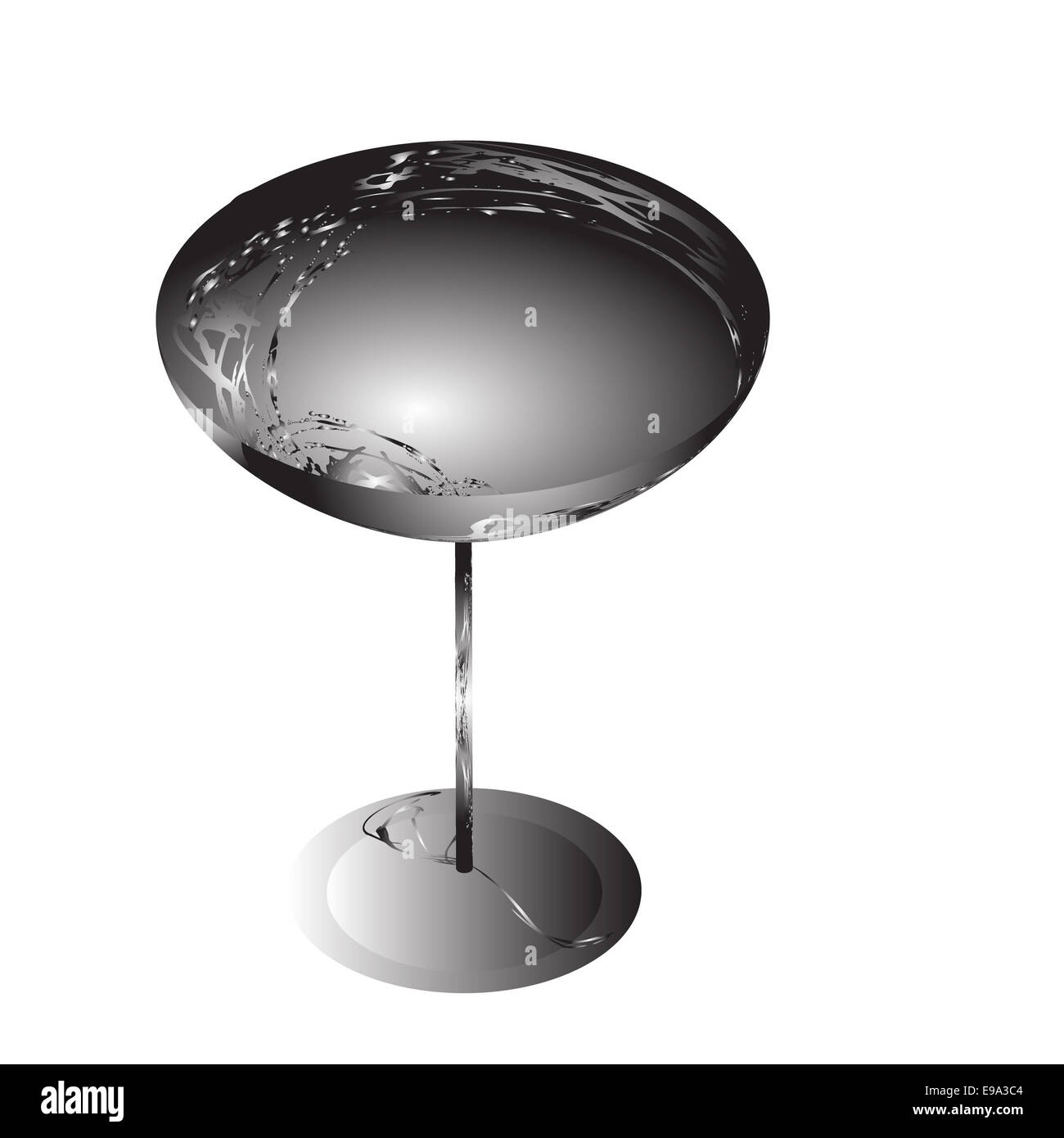 Stilizzato e bicchiere di vino per anomalia Foto Stock