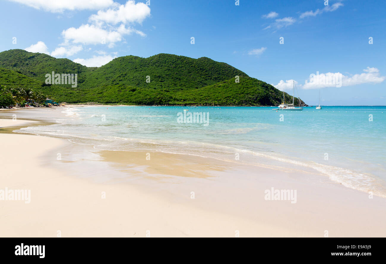 Gloriosa spiaggia di Anse Marcel in St Martin Foto Stock
