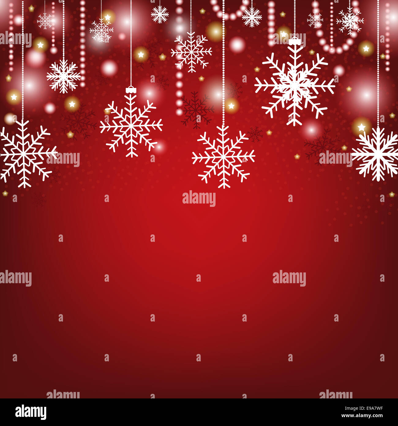 Natale rosso della scheda Messaggi di saluto Foto Stock