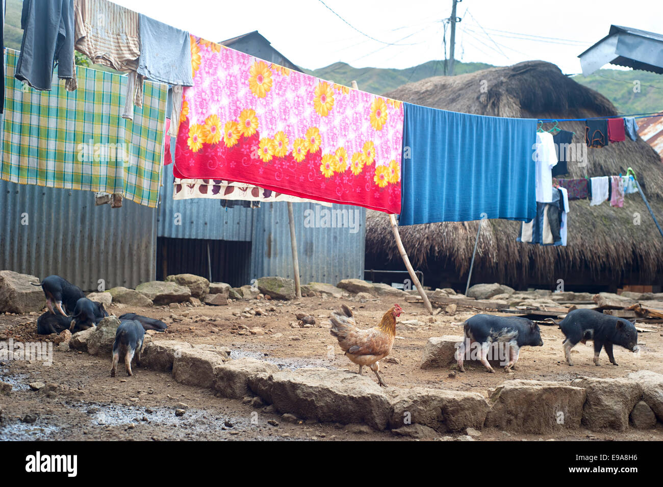 Philippine villaggio di montagna Foto Stock