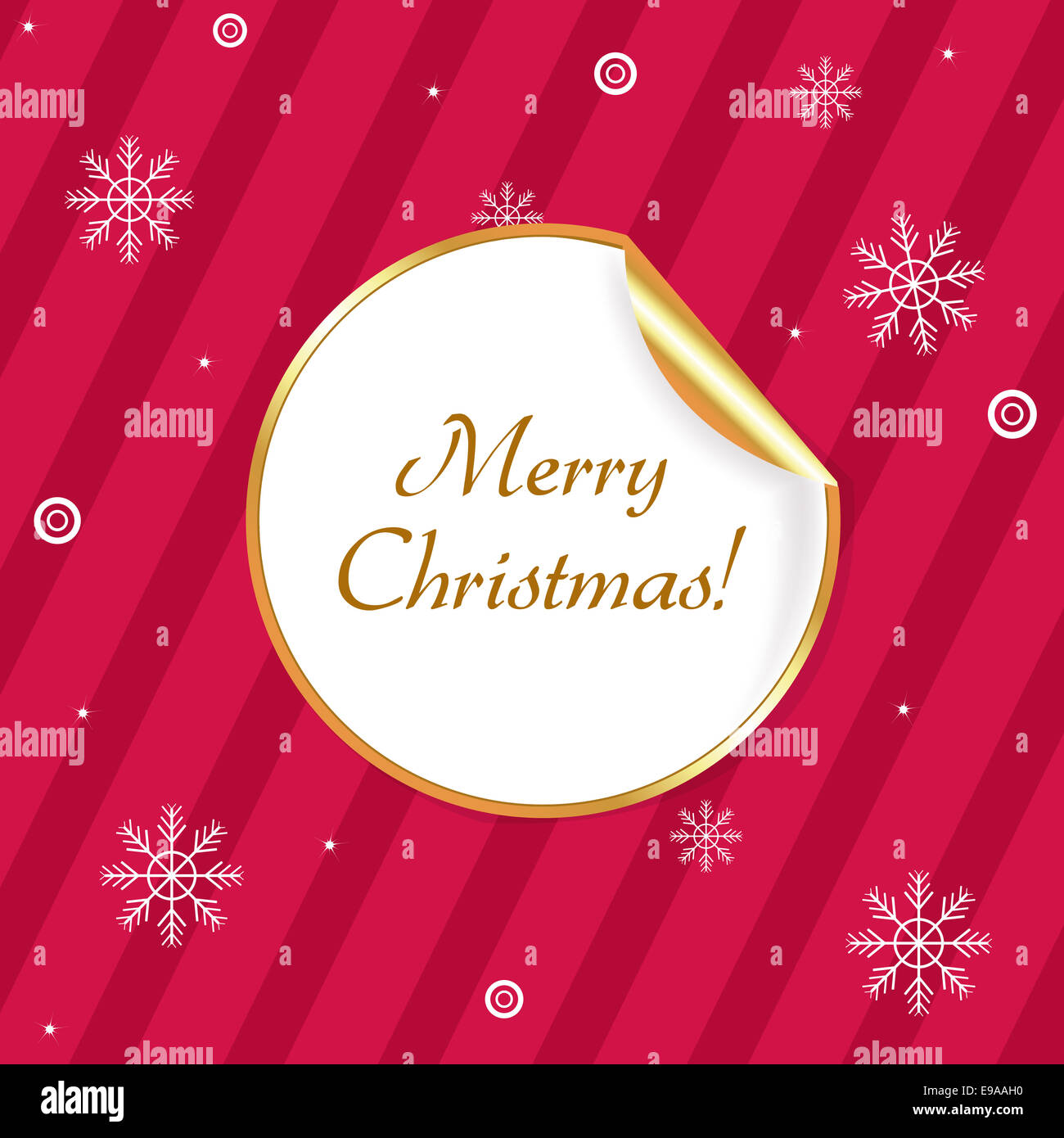 Etichetta Buon Natale Foto Stock