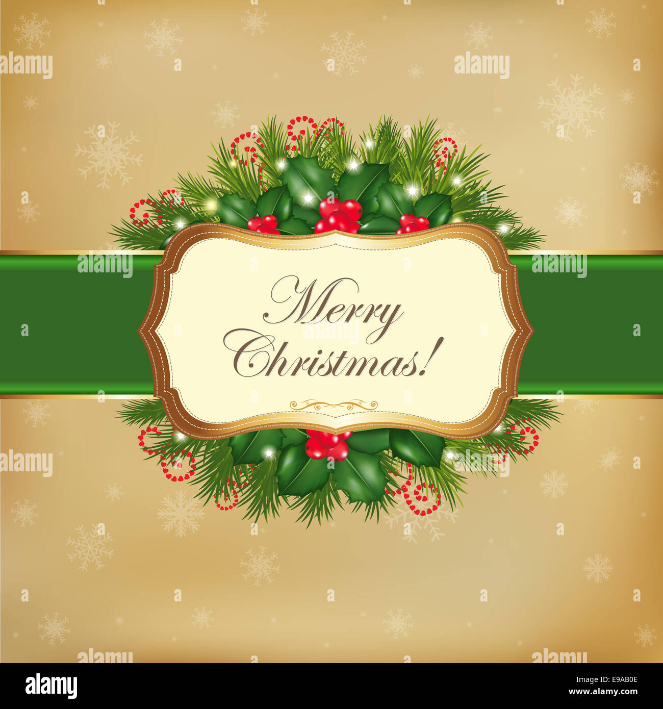 Merry Christmas Greeting Card Foto Stock