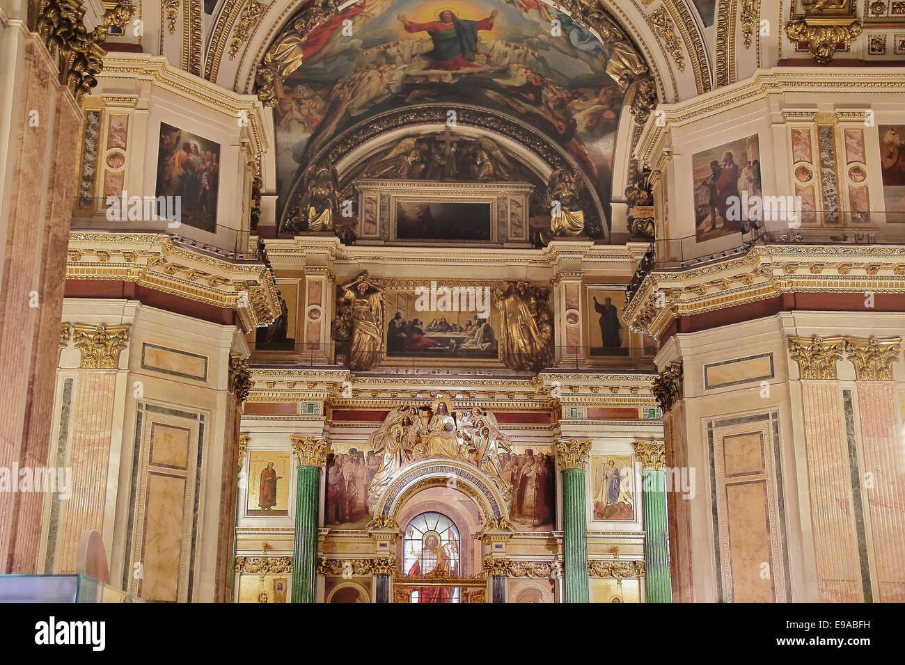 Ortodossia russa cattedrale tempio interno Foto Stock