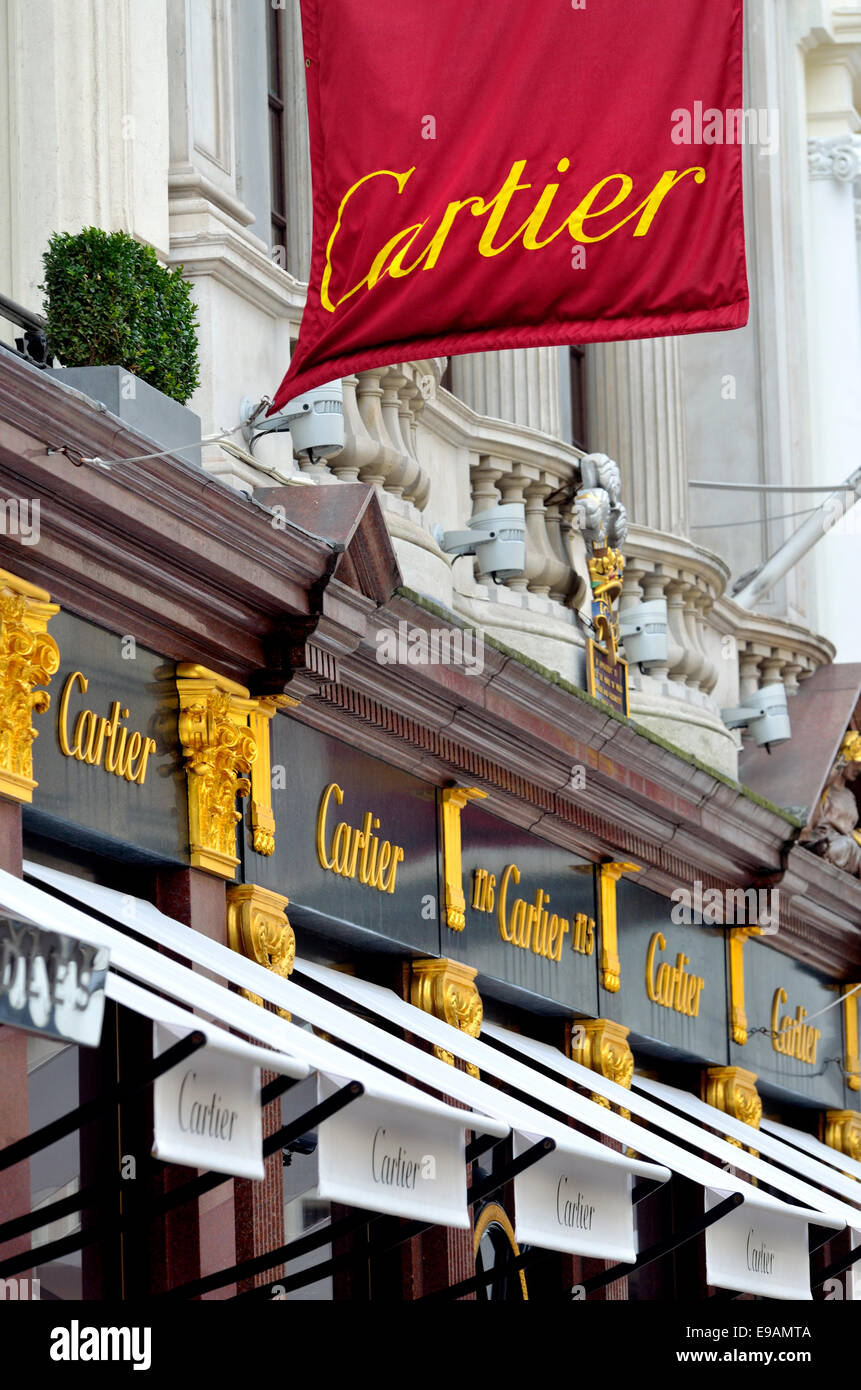 Londra, Inghilterra, Regno Unito. Negozio di Cartier in Bond Street Foto Stock