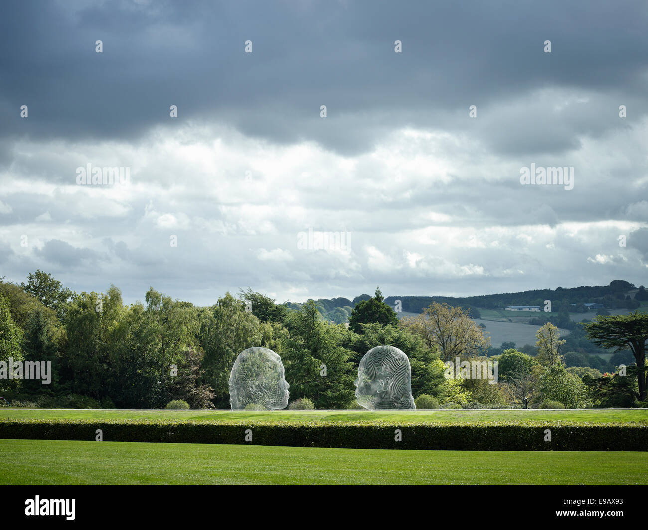 Jaume da Plensa a sculture a Yorkshire sculpture park Foto Stock