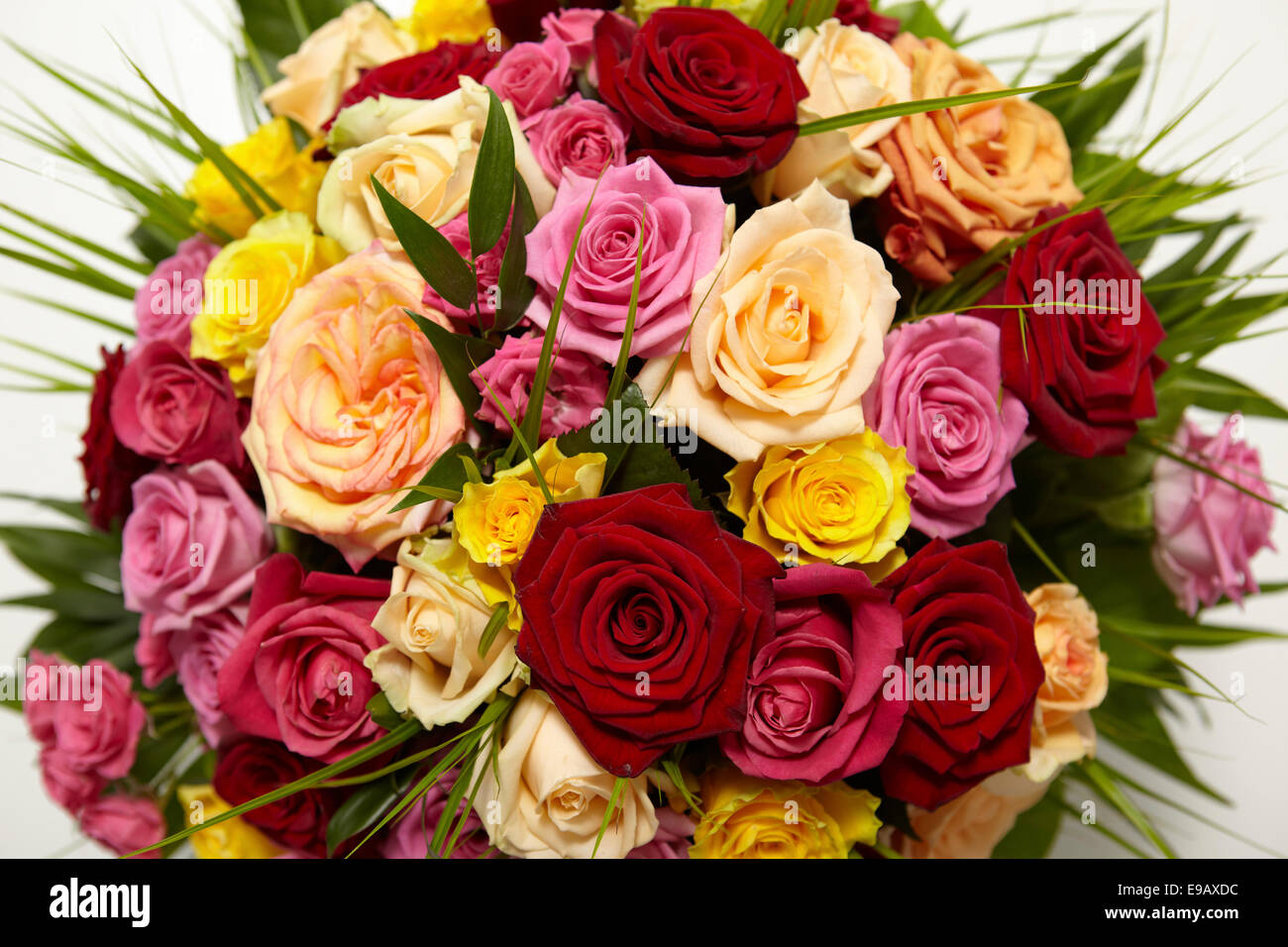 Bouquet di fiori, rose Foto Stock