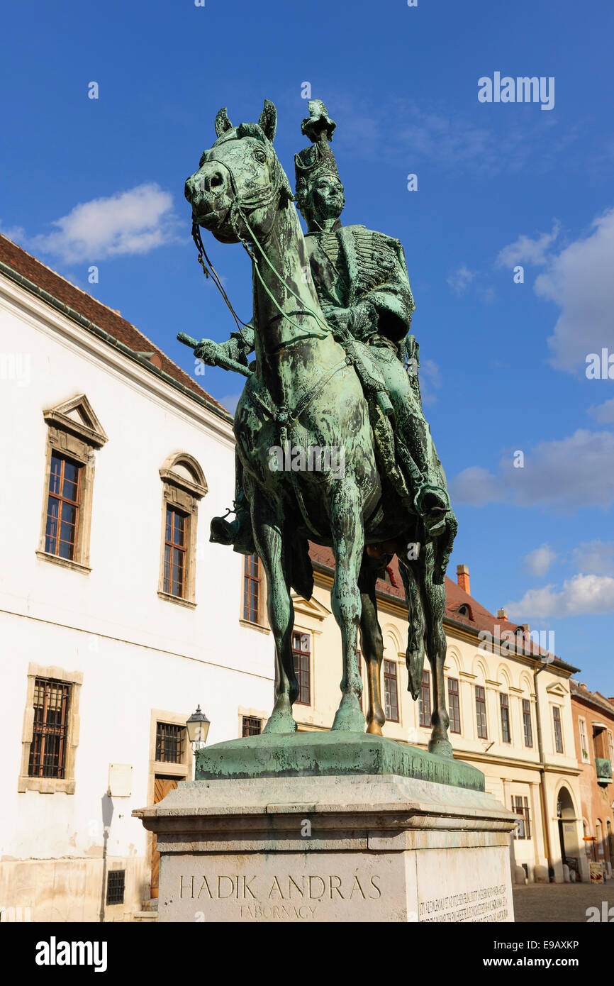 Statua equestre di András Hadik, scultore Gyoergy Vastagh il giovane, Budapest, Ungheria Foto Stock