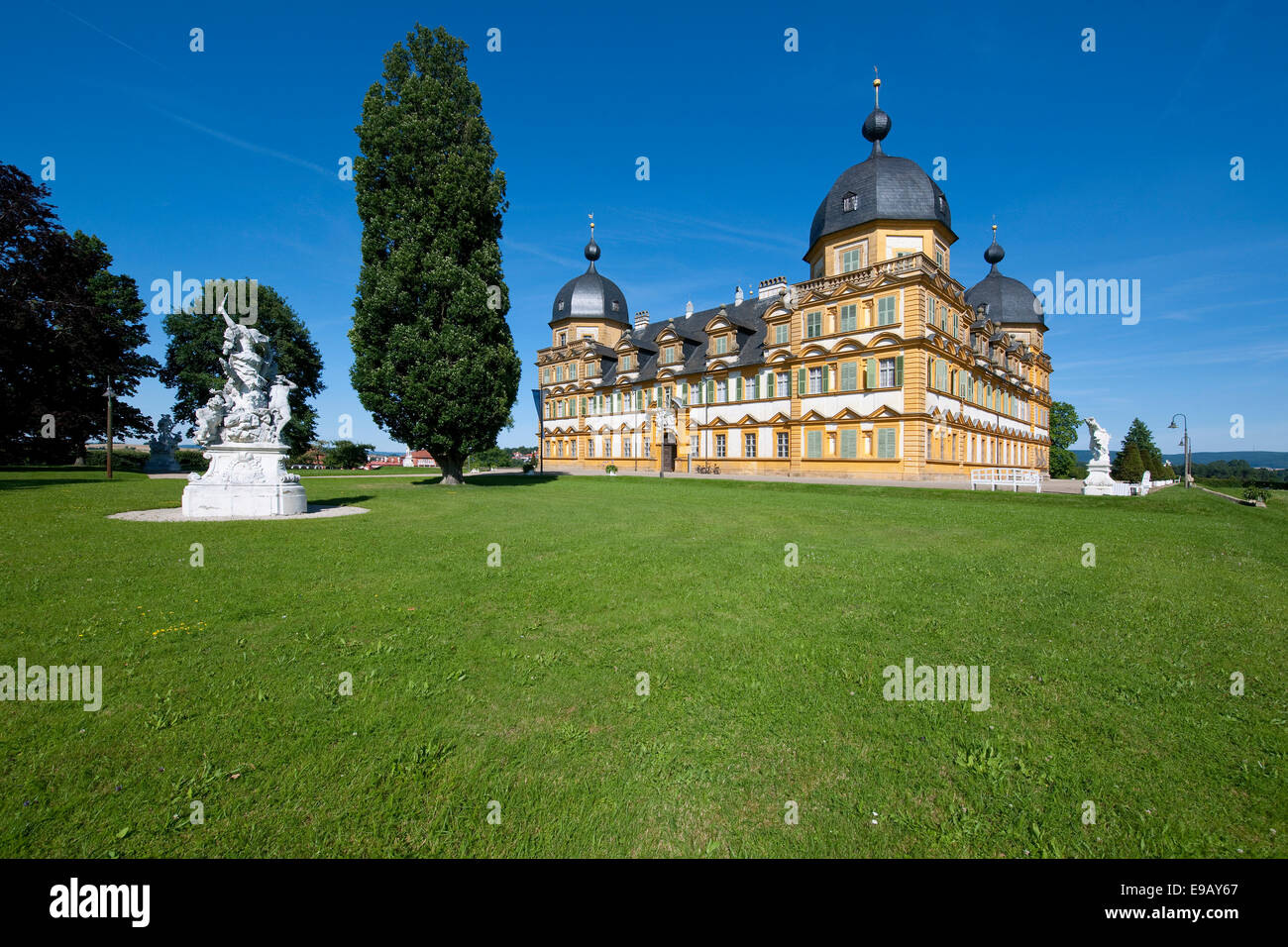 Schloss Seehof castello, Memmelsdorf, Baviera, Germania Foto Stock