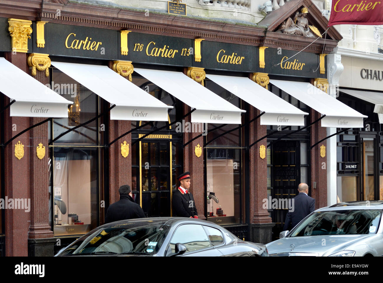 Londra, Inghilterra, Regno Unito. Negozio di Cartier in Bond Street Foto Stock