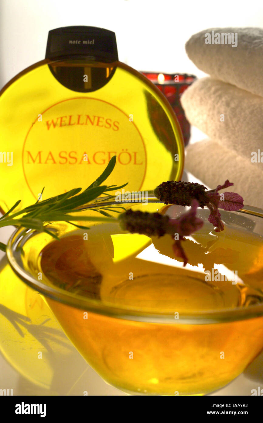Olio da massaggio Foto Stock