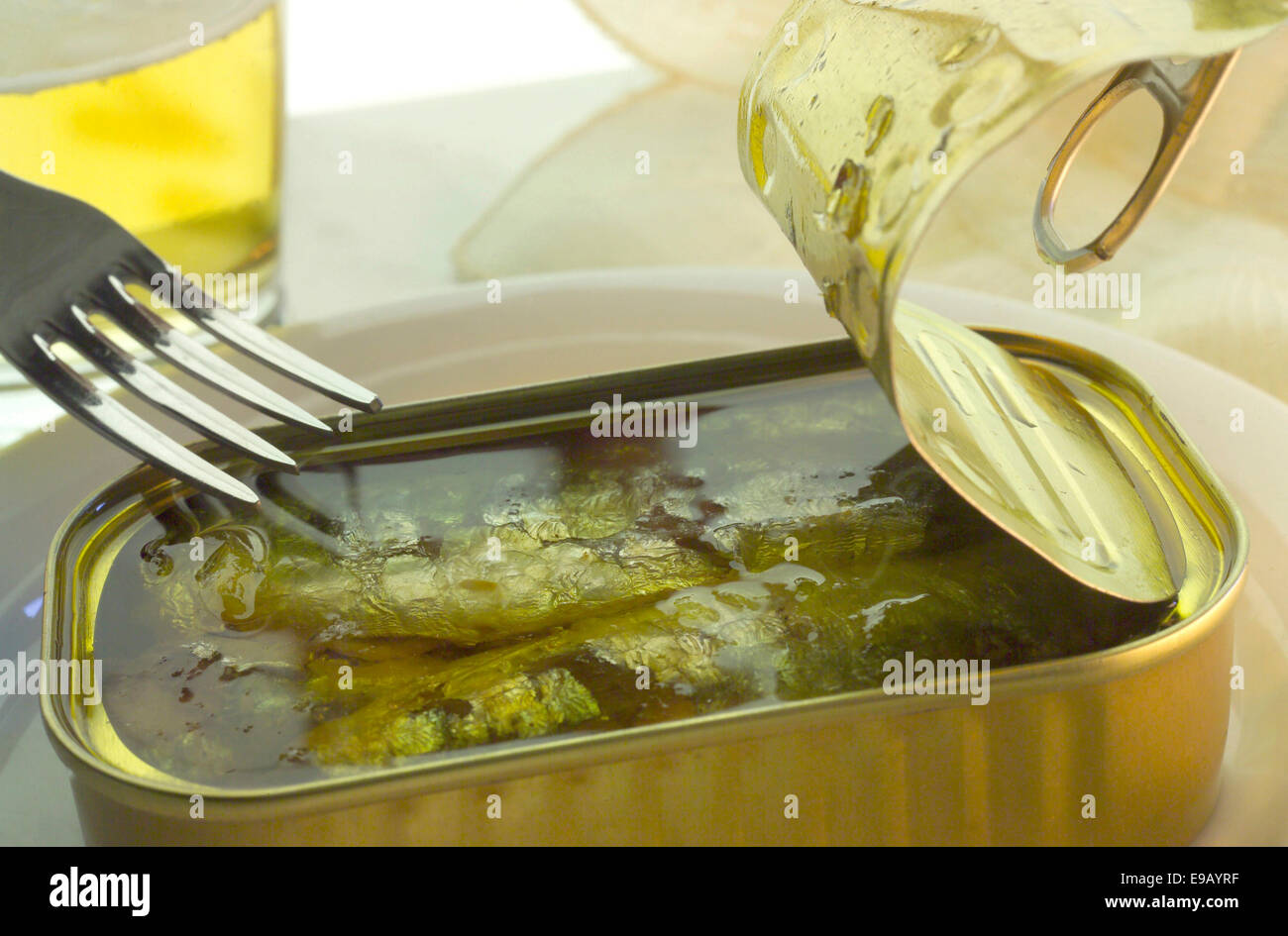 Sardine in un possibile Foto Stock