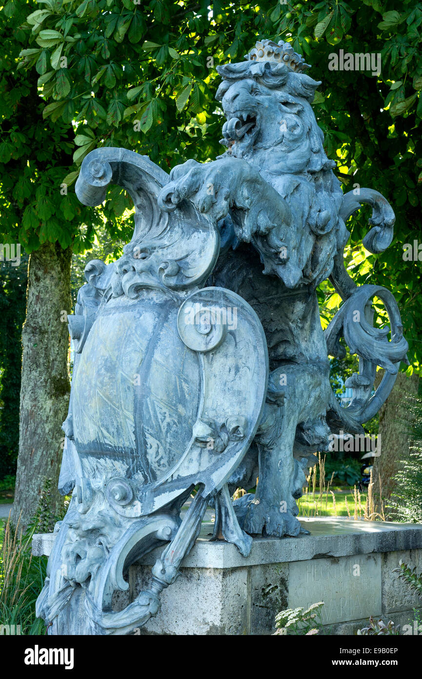Stern figura del piroscafo "Baviera", 1878 a 1919, Starnberg, Alta Baviera, Baviera, Germania Foto Stock