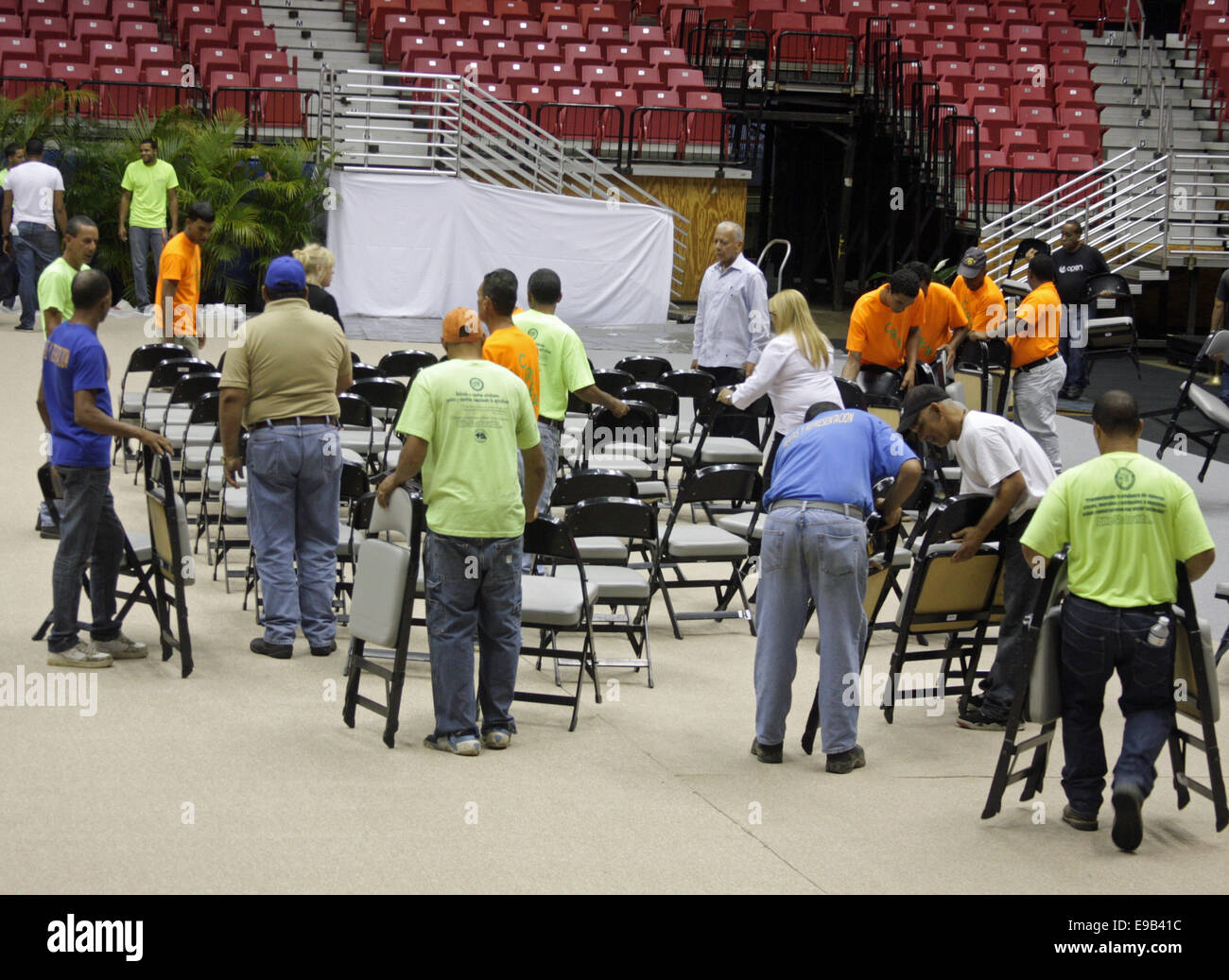 Puerto Rico dice addio a icona musica José "" Cheo Feliciano con una cerimonia commemorativa a Roberto Clemente Coliseum dotate: atmosfera dove: Carolina, Puerto Rico quando: 19 Apr 2014 Foto Stock