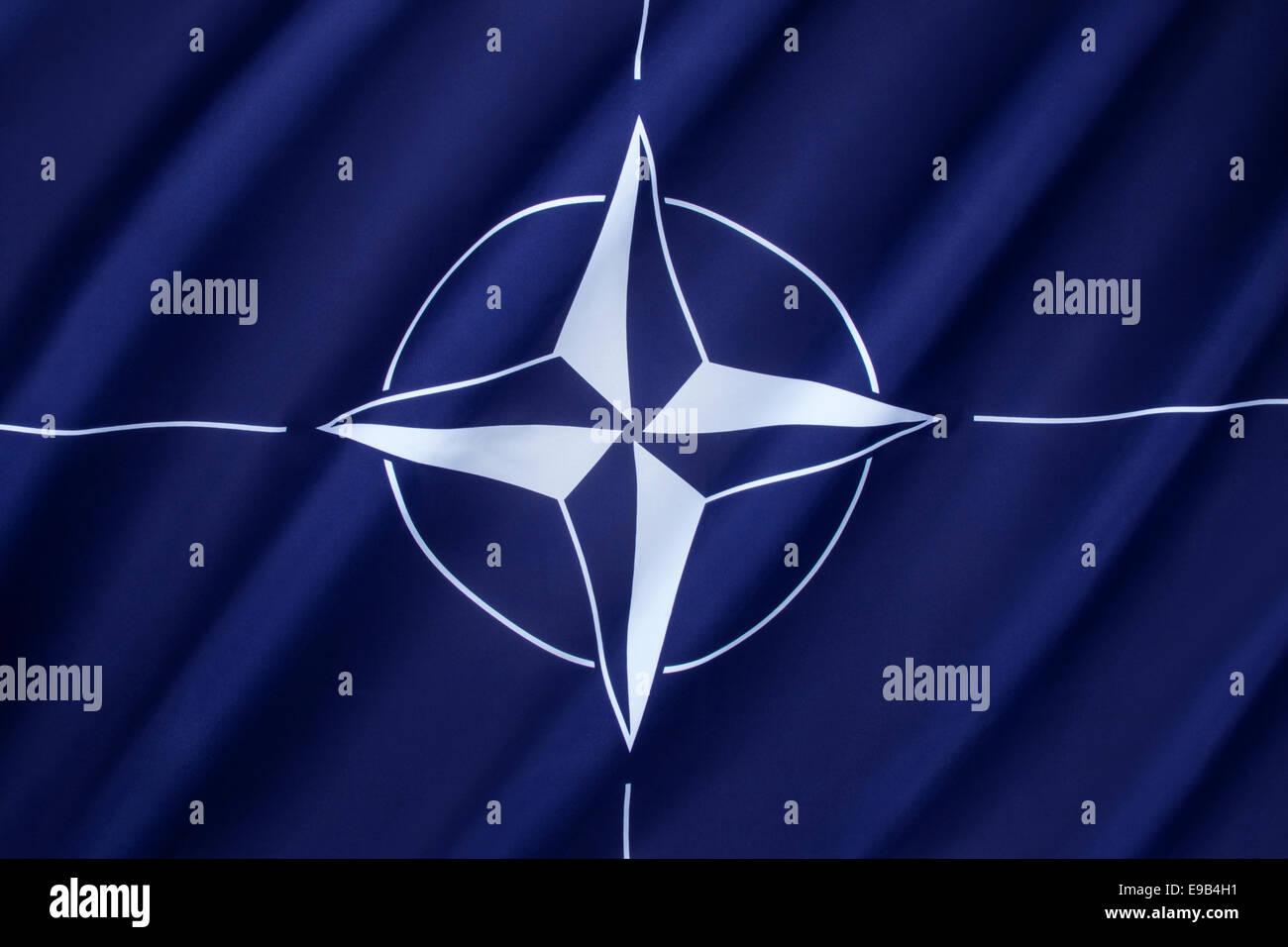 Bandiera dell'Organizzazione del Trattato del Nord Atlantico - LA NATO Foto Stock