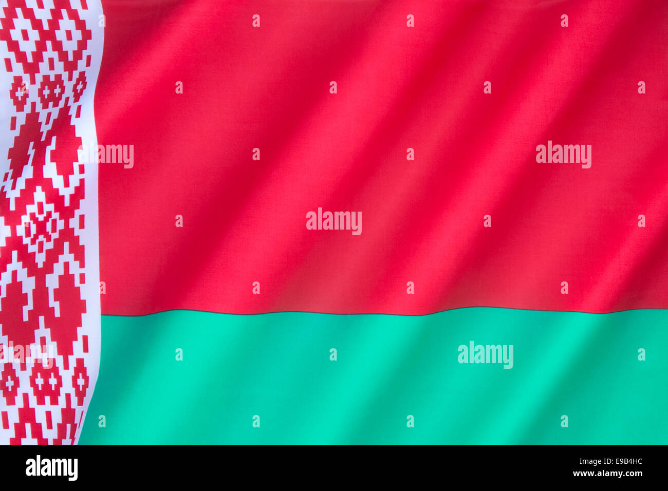 Bandiera della Bielorussia Foto Stock