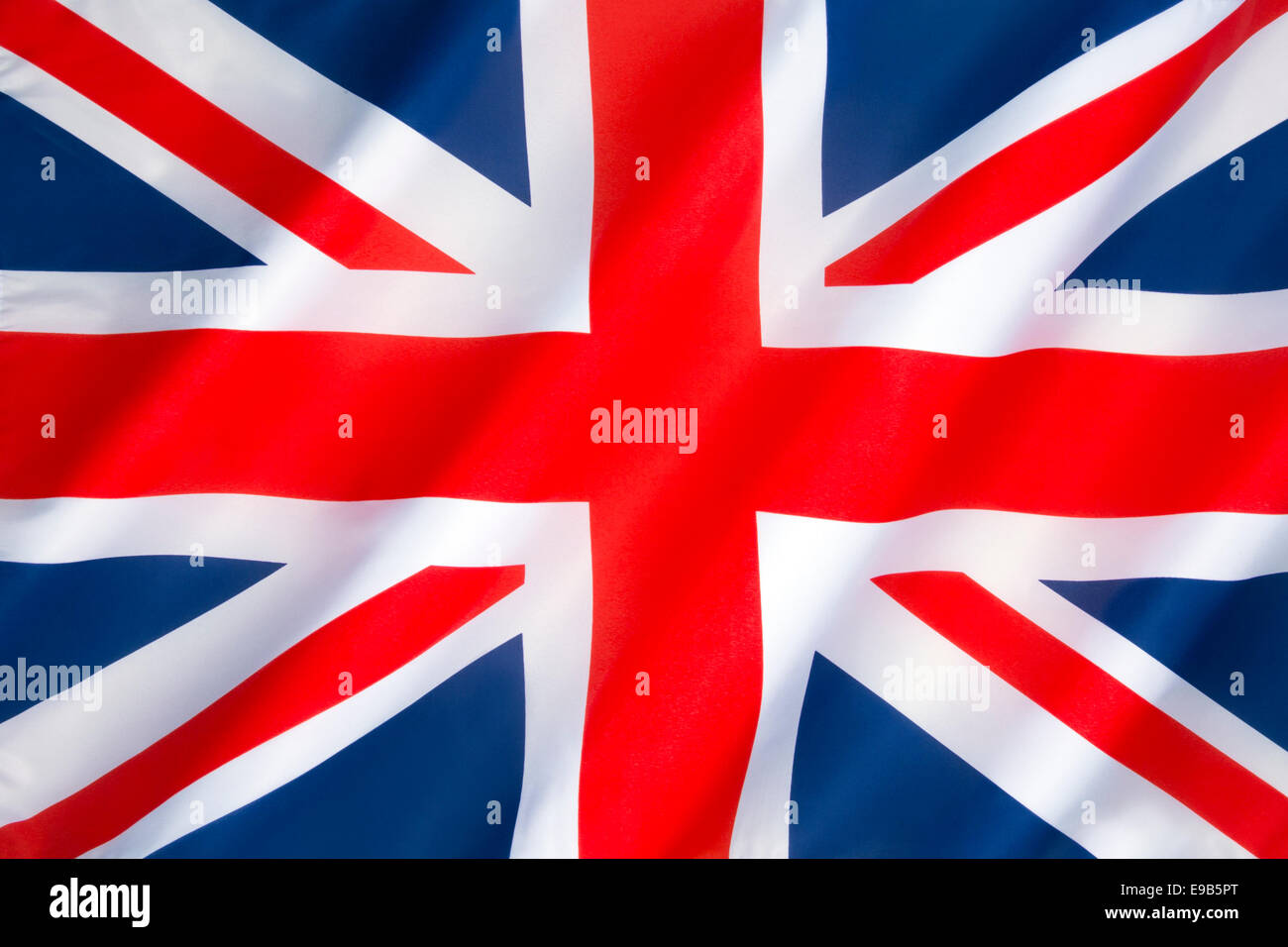 Bandiera del Regno Unito di Gran Bretagna e Irlanda del Nord - noto anche come Unione Jack o unione bandiera. Foto Stock