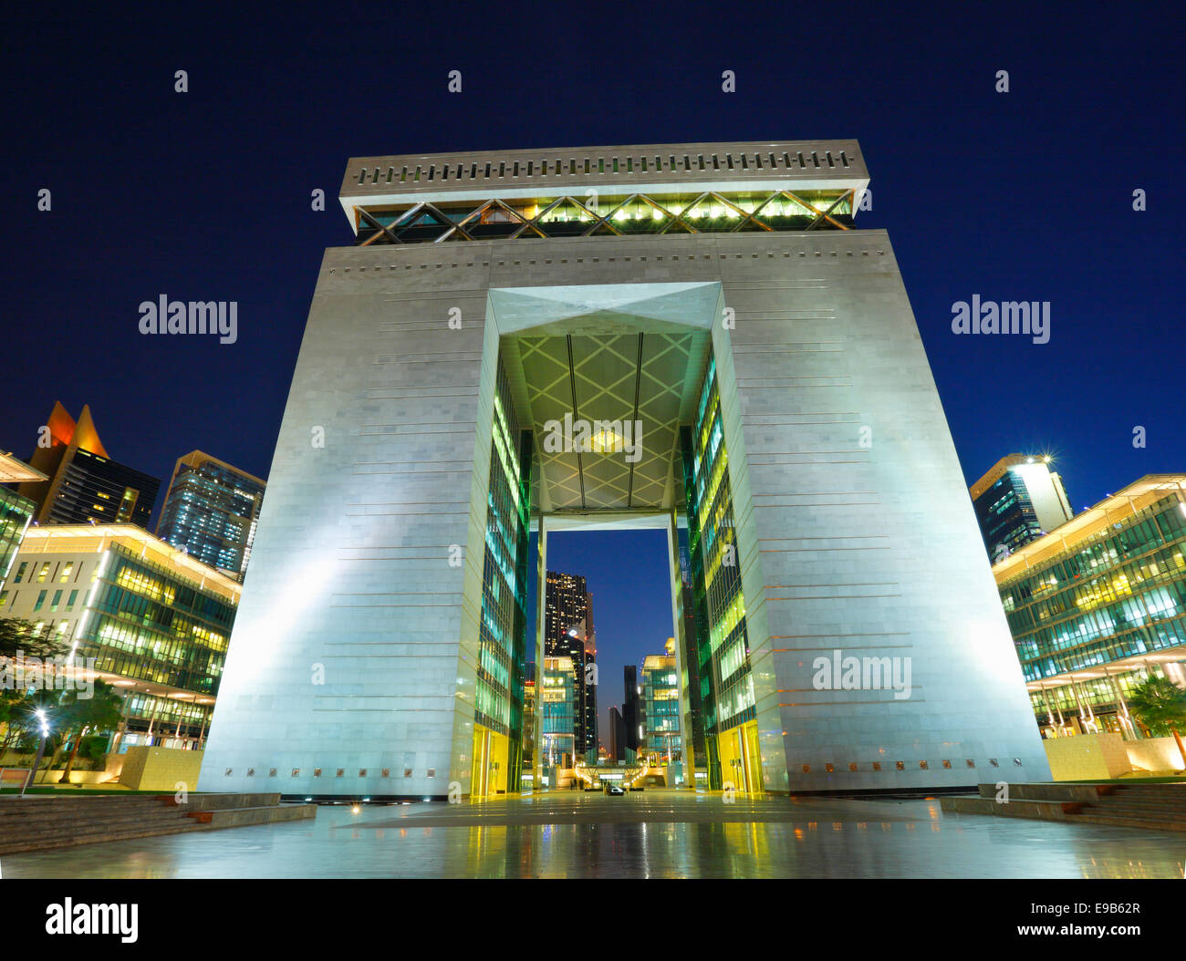 Dubai Dubai International Financial Center building Foto Stock