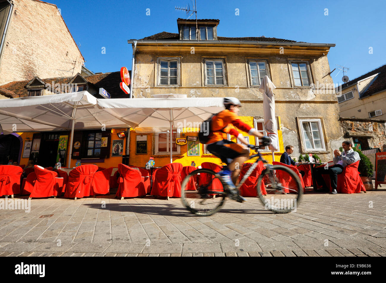 Zagabria coffee bar, Tkalciceva street Foto Stock