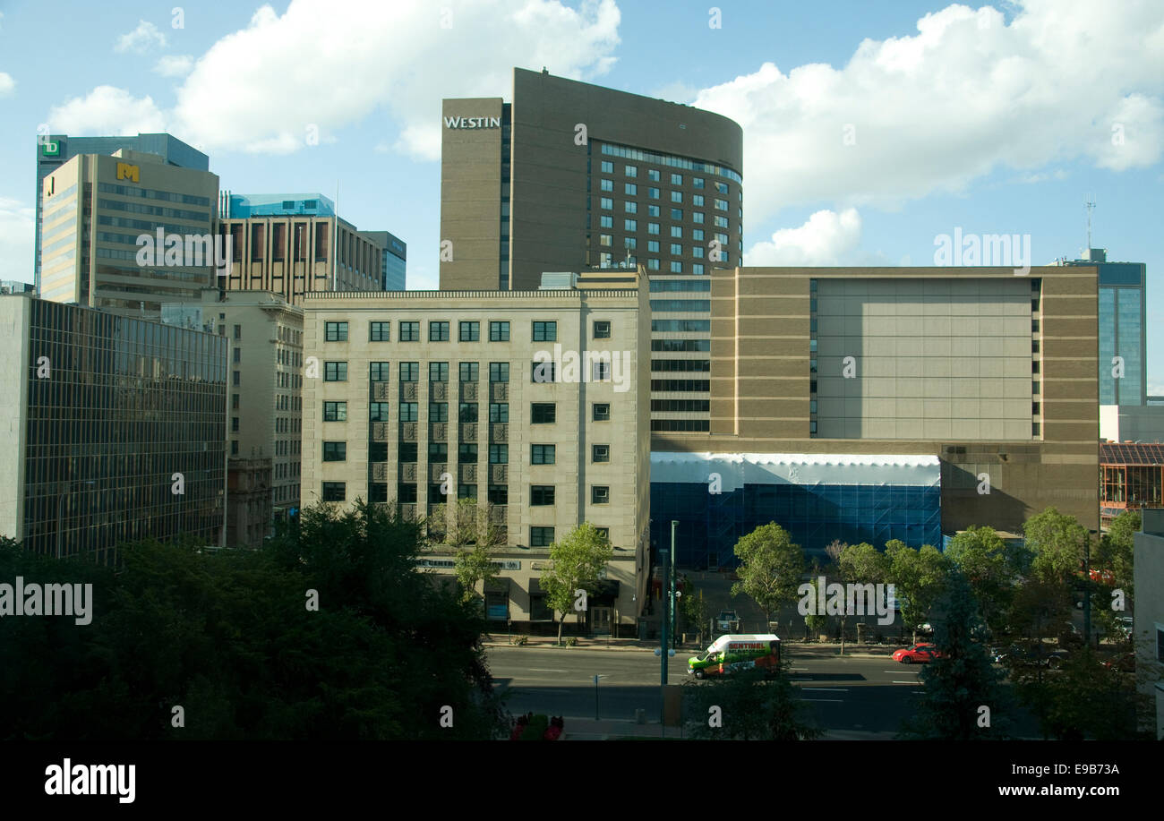 Un cluster del centro città di Edmonton, Canada Foto Stock