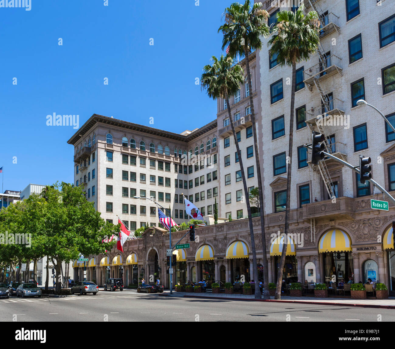 Il Beverly Wilshire Hotel on Wilshire Boulevard, Beverly Hills, Los Angeles, California, Stati Uniti d'America Foto Stock
