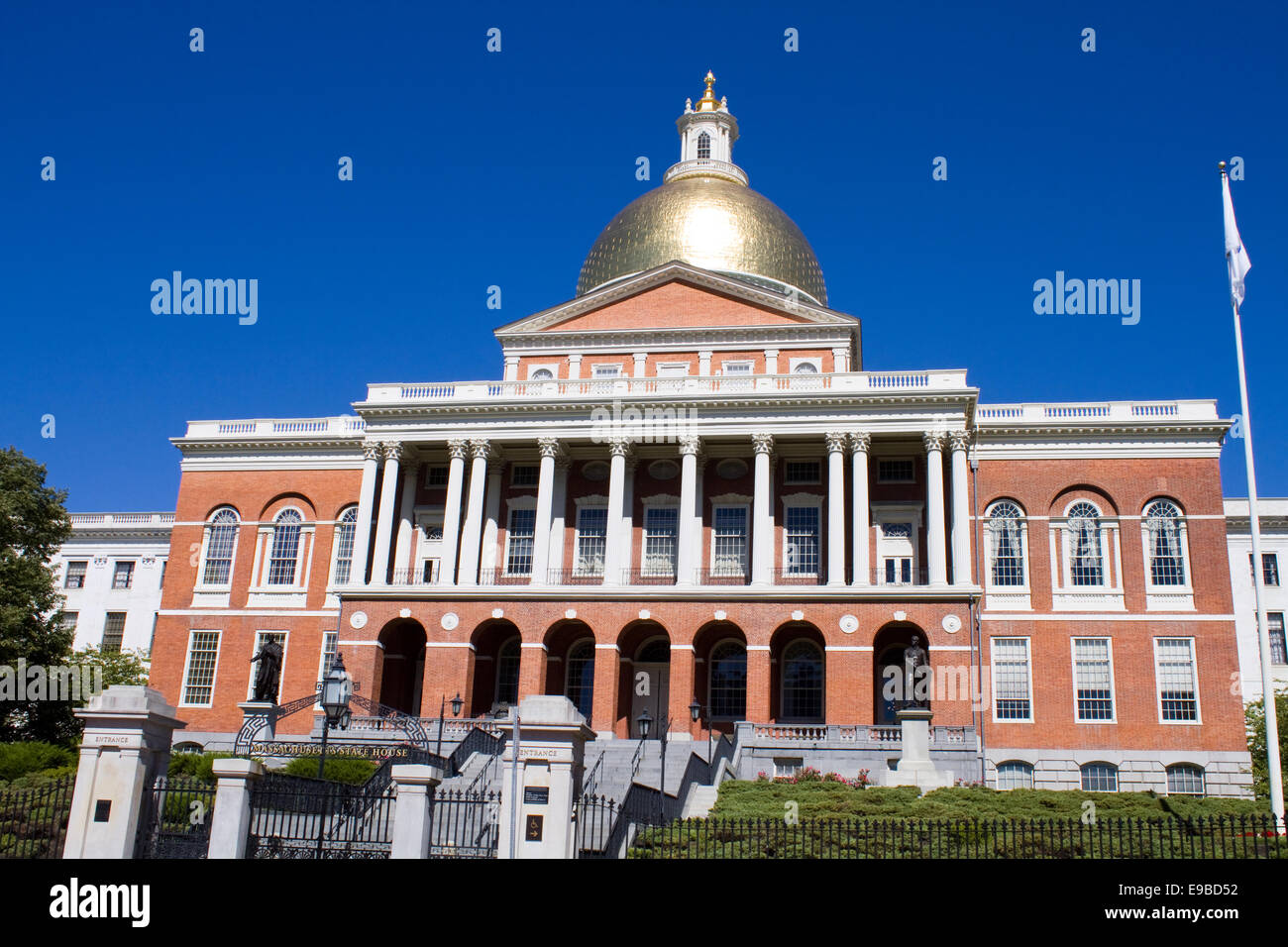 Massachusetts State House è un edificio situato nel centro cittadino di Boston, MA, Stati Uniti d'America. Foto Stock