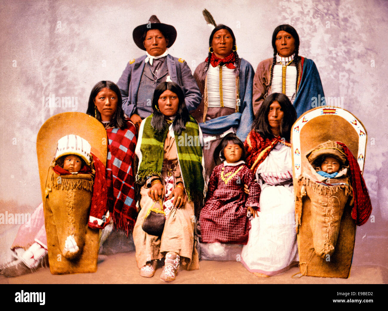 Utes - Capo Sevara e famiglia, circa 1899 Foto Stock