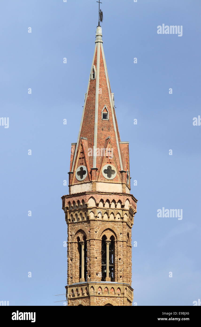 Campanile della Badia Fiorentina a Firenze, Italia Foto Stock