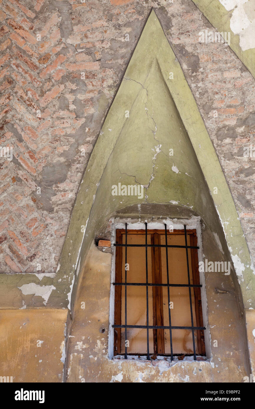 La finestra Dettagli di DESIGN OSIJEK Croazia Città vecchia costruzione Foto Stock