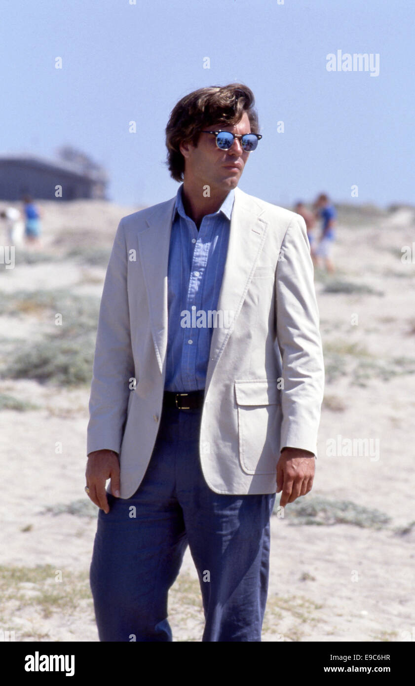 Attore Harry Hamlin sul set di Laguna calore nel 1987 Foto Stock