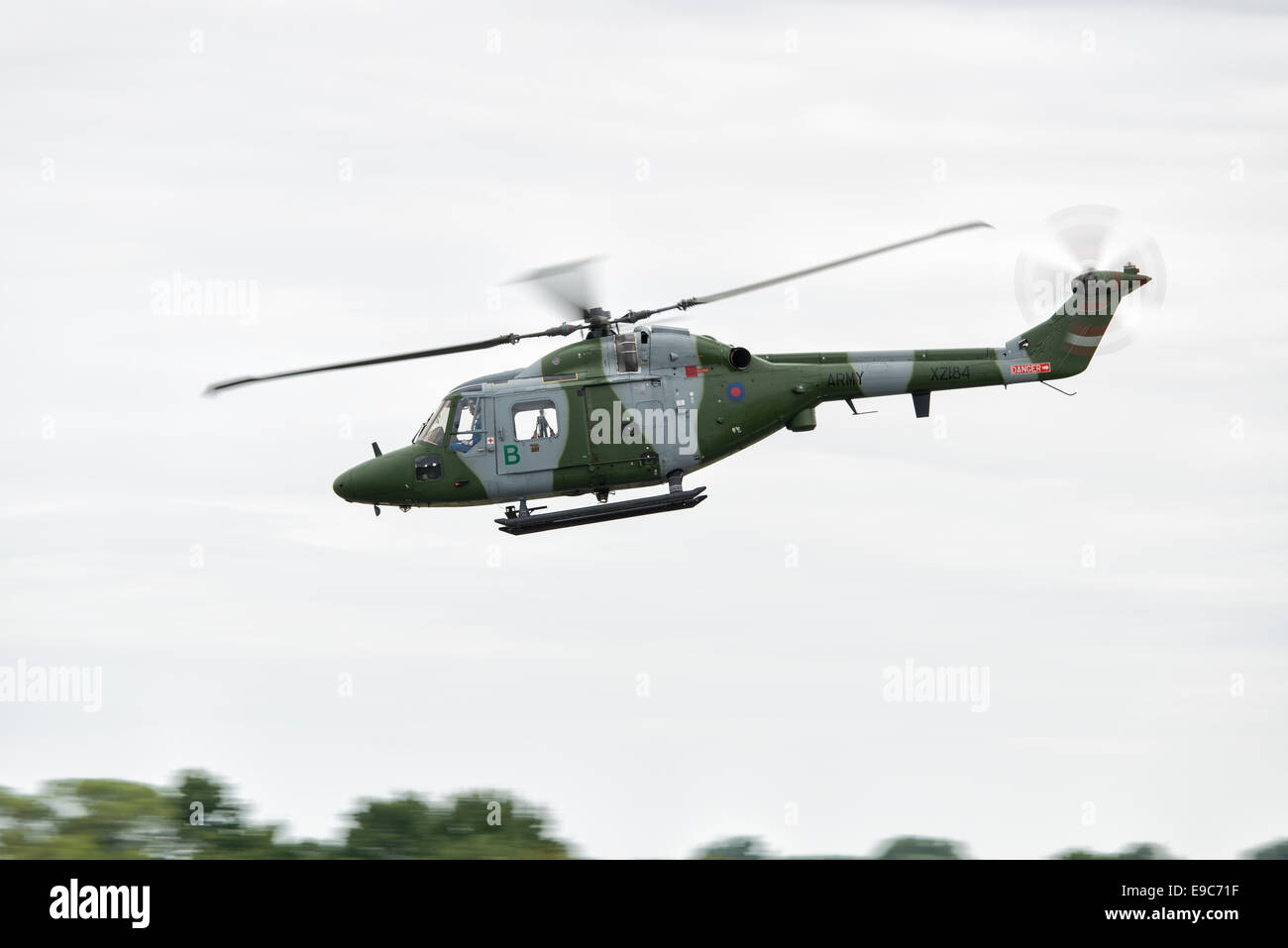 Armata britannica Westland Lynx elicottero XZ184 visualizza presso il Royal International Air Tattoo a RAF Fairford in Gloucestershire Foto Stock