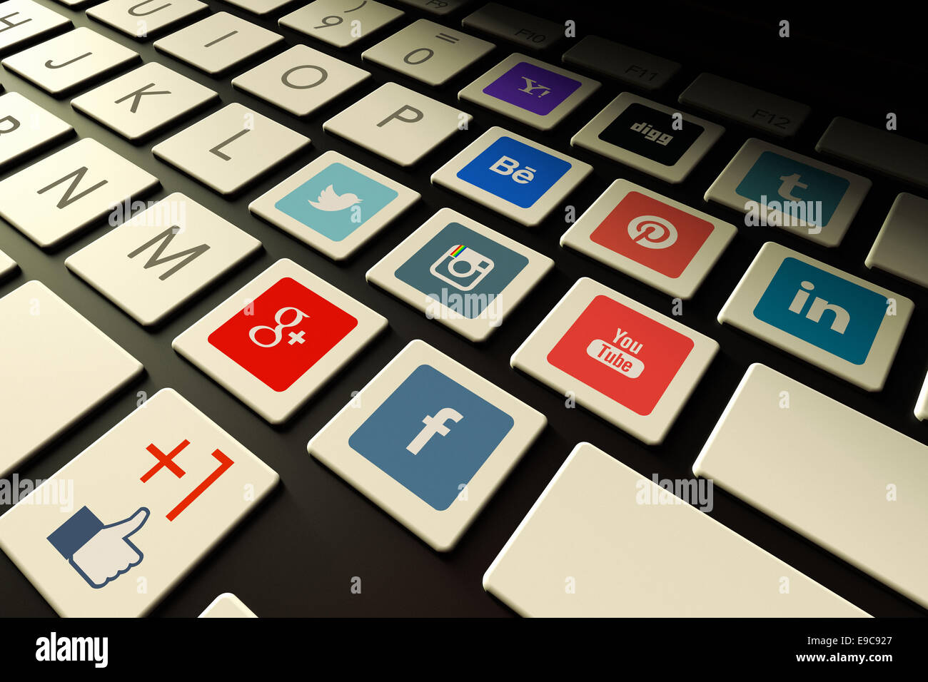 Social media siti web Foto Stock