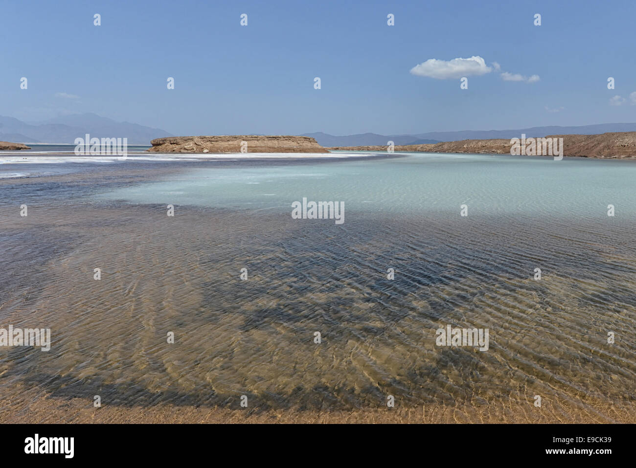Il lago Assal, Gibuti Foto Stock