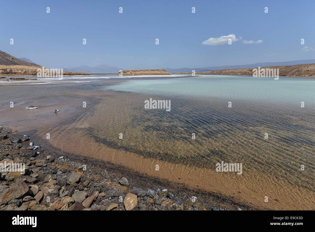 Il lago Assal, Gibuti Foto Stock