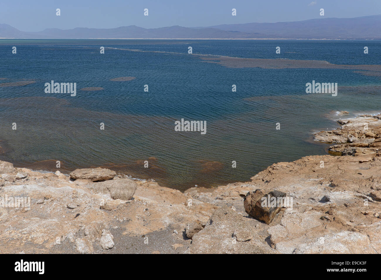 Il lago Assal, Gibuti Foto Stock