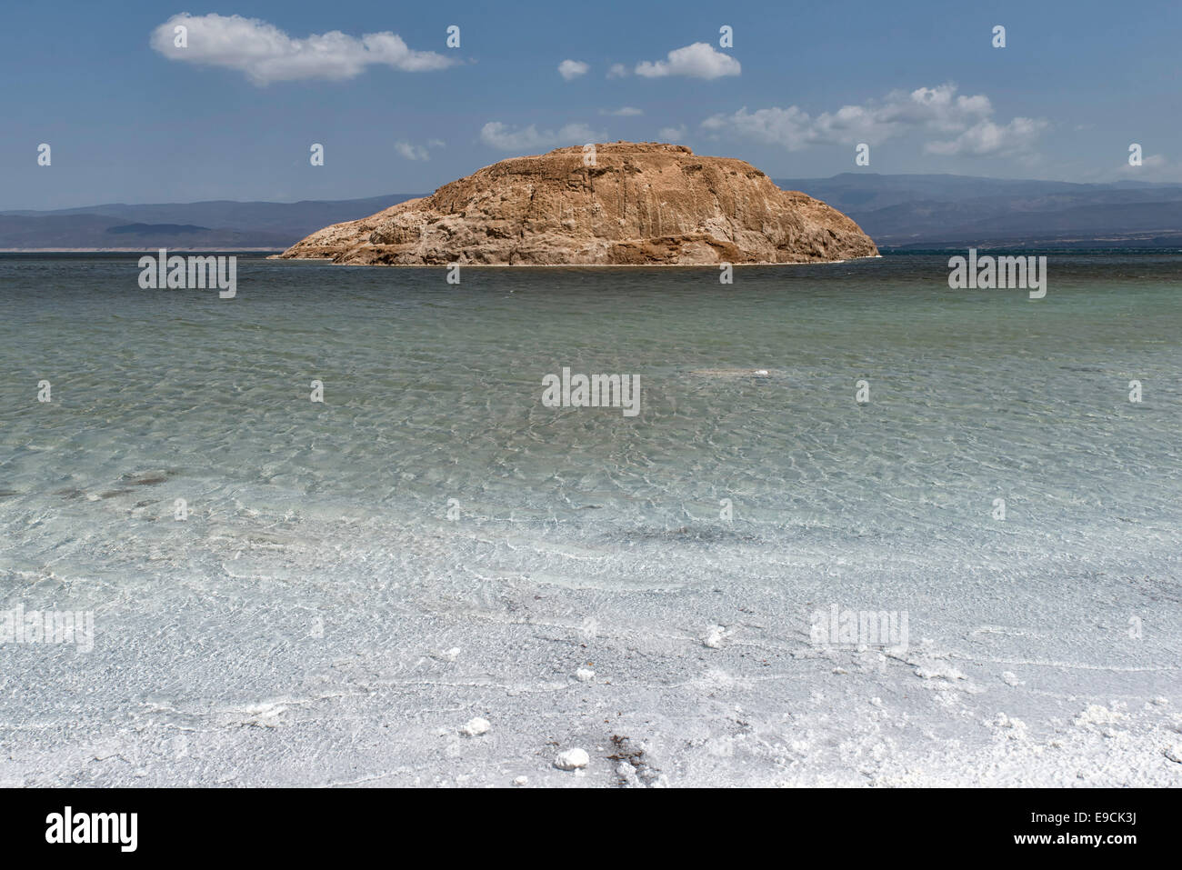 Il lago Assal, Gibuti Foto Stock