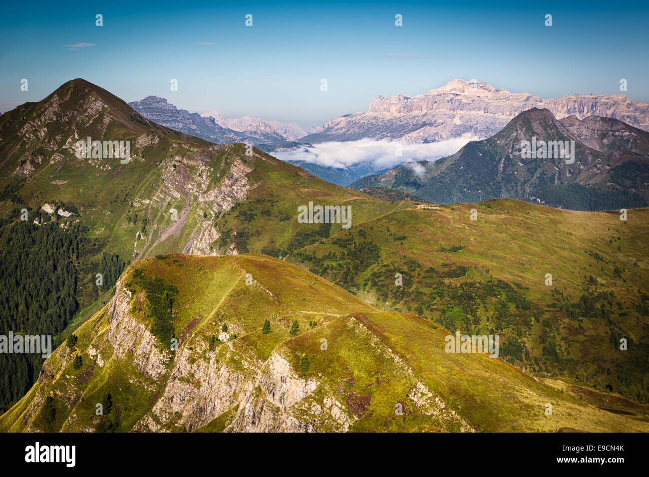 Vista dal Passo Giau, Dolomiti, Alpi Italiane Foto Stock