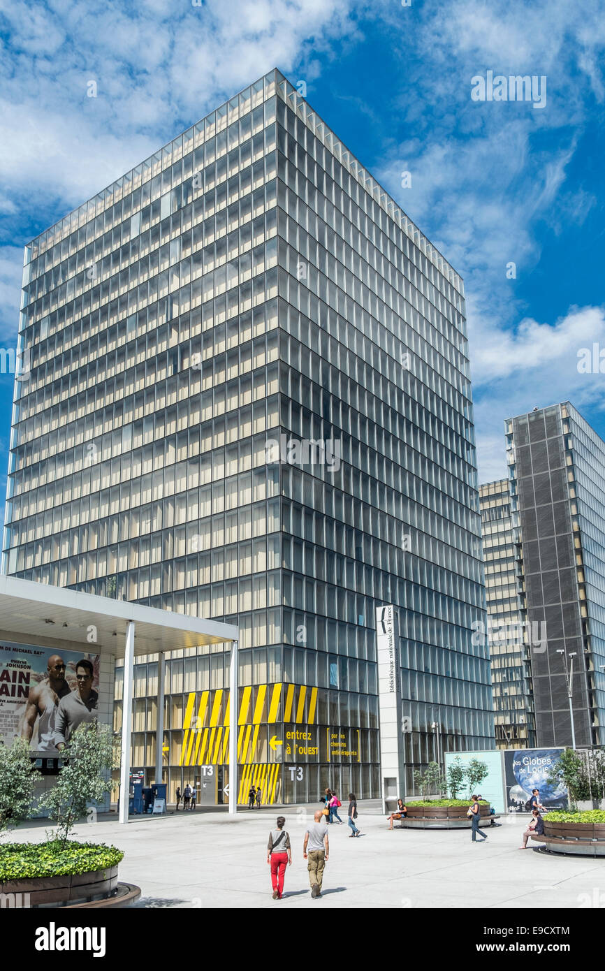 Nuova Biblioteca Nazionale di Francia e alla Bibliothèque nationale de France Francois Mitterand, Parigi, Ile de france, Francia Foto Stock