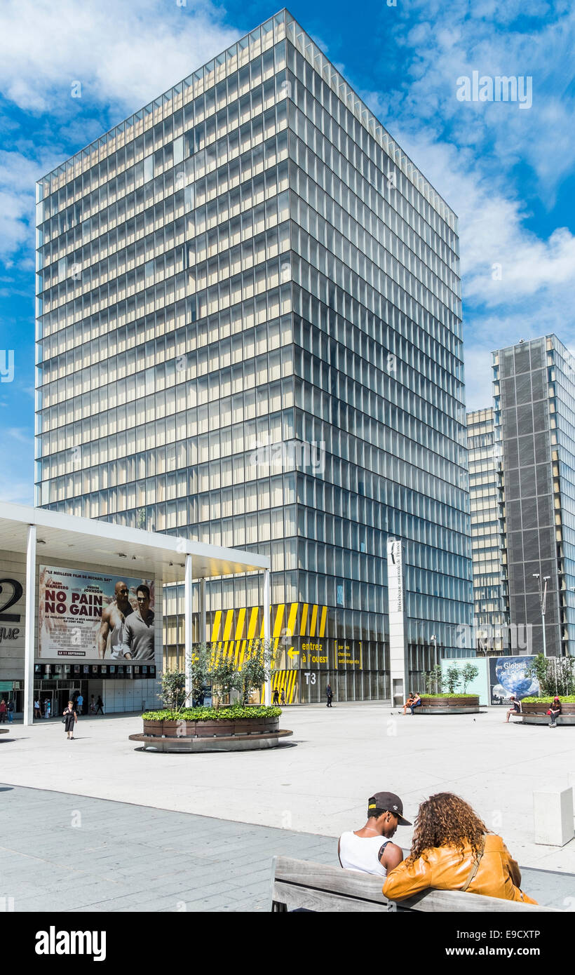 Nuova Biblioteca Nazionale di Francia e alla Bibliothèque nationale de France Francois Mitterand, Parigi Foto Stock