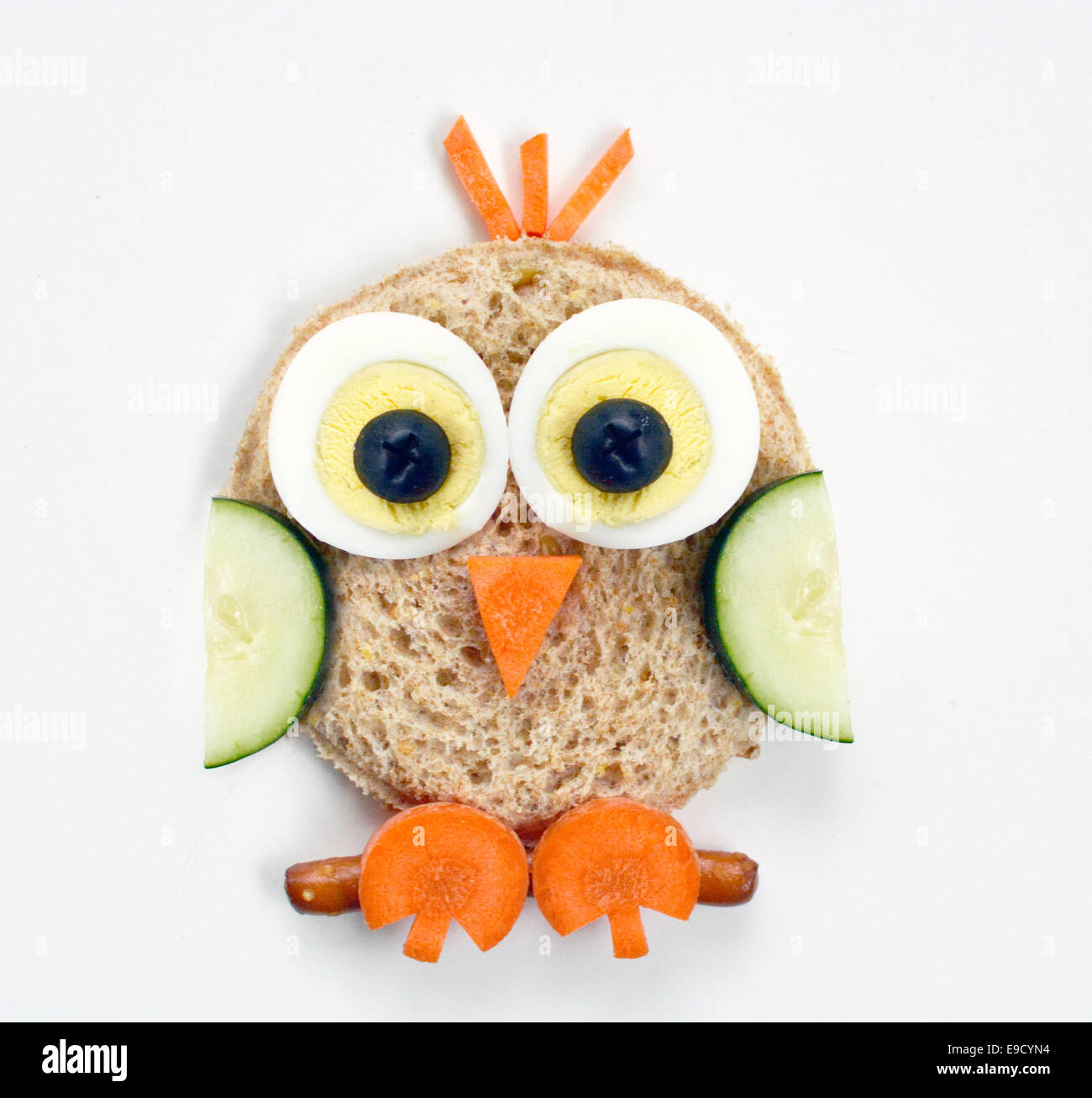 Arte di cibo del gufo Foto Stock