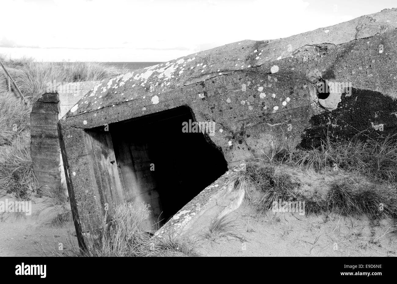 Germania bunker WW2 ,Utah Beach è una delle cinque spiagge dello sbarco in Normandia sbarchi il 6 giugno 1944, durante la Seconda Guerra Mondiale. Foto Stock