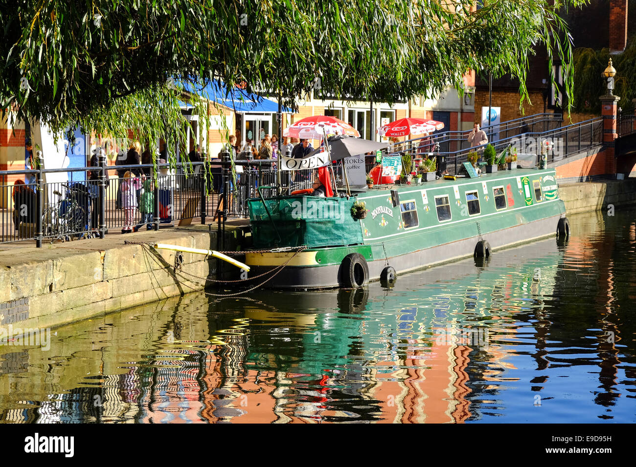 Chiatta sul fiume Witham ,città di Lincoln ,UK . Foto Stock