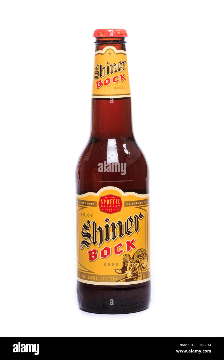 Shiner Bock birra dal Texas Spotzl birreria Foto Stock