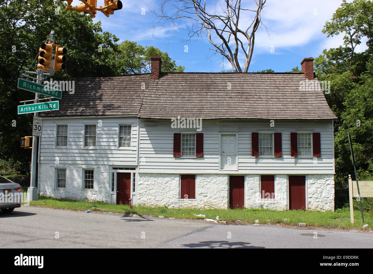 Casa di tesori storici, Richmondtown, Staten Island, New York Foto Stock