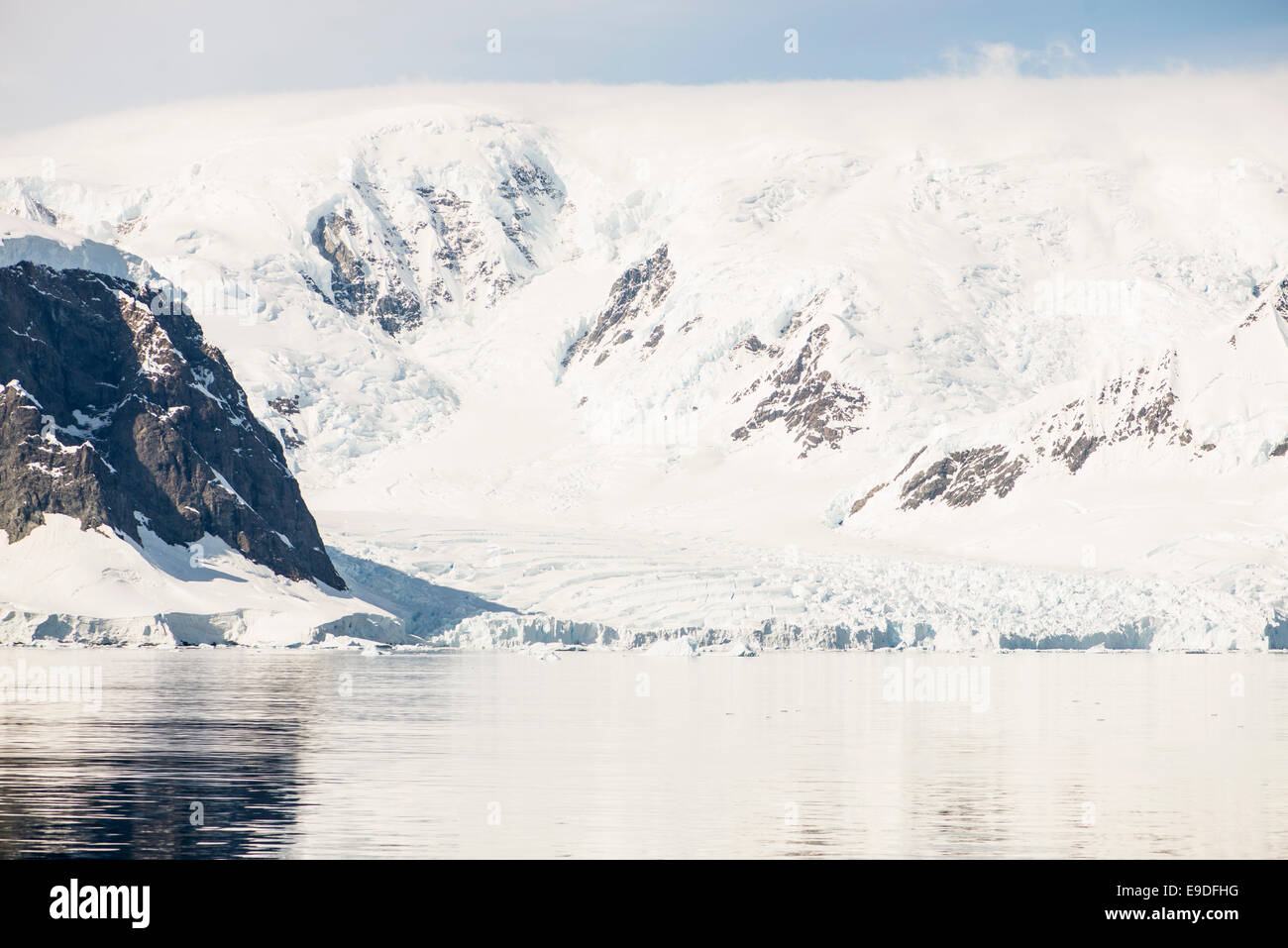 Il ghiacciaio antartico Foto Stock
