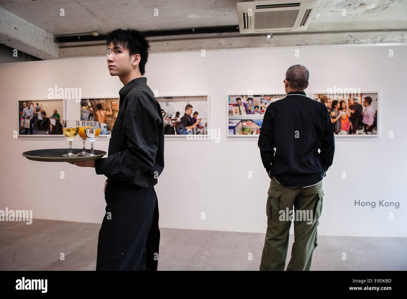 Hong Kong, 6 Settembre 2014Apertura Martin Parr mostra fotografica presso la Galleria Blindspot in Wong Chuk Hang sull isola di Hong Kong. Foto Stock