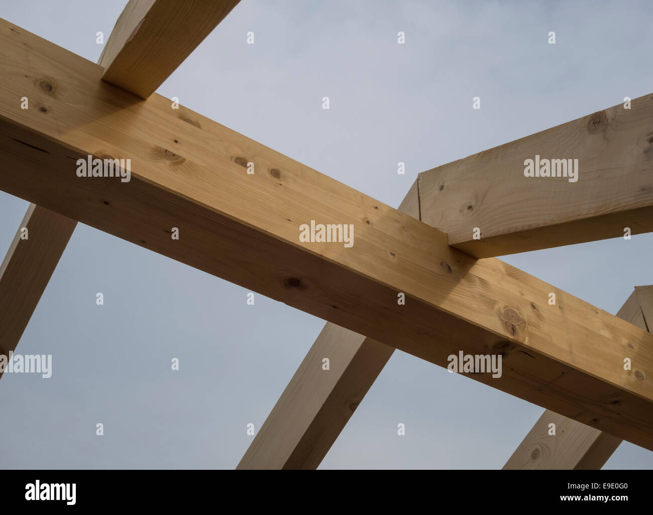Capriate in legno Foto Stock