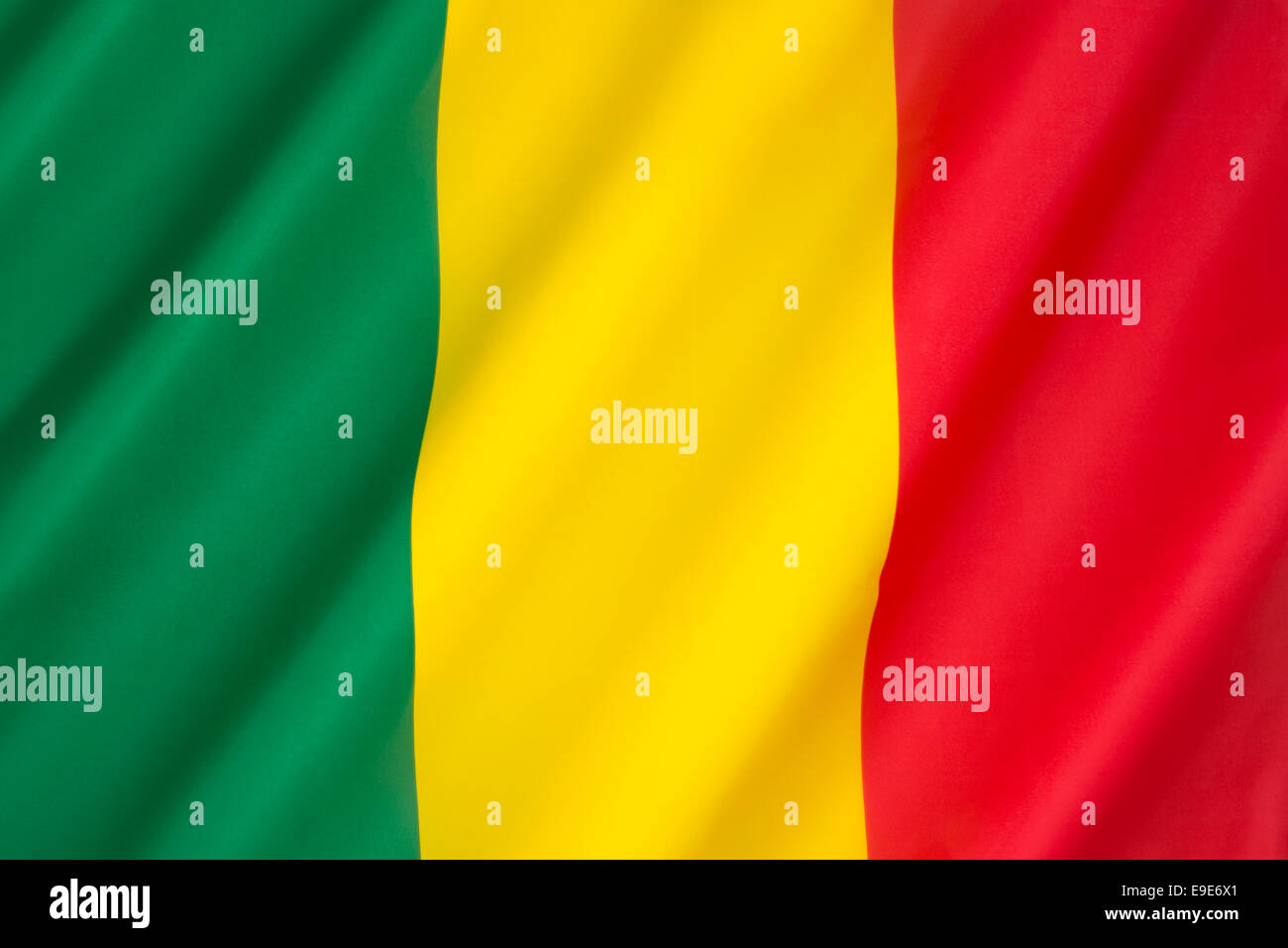 La bandiera nazionale del Mali Foto Stock