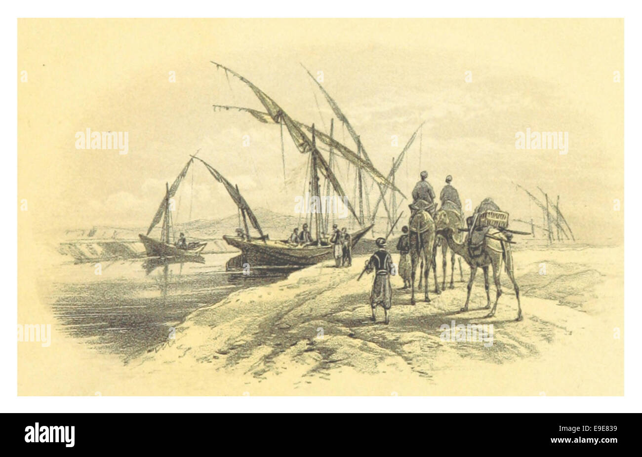 LYNCH(1866) p005 scena al CANAL LYNCH(1866) una visita al canale di Suez (frontespizio) Foto Stock