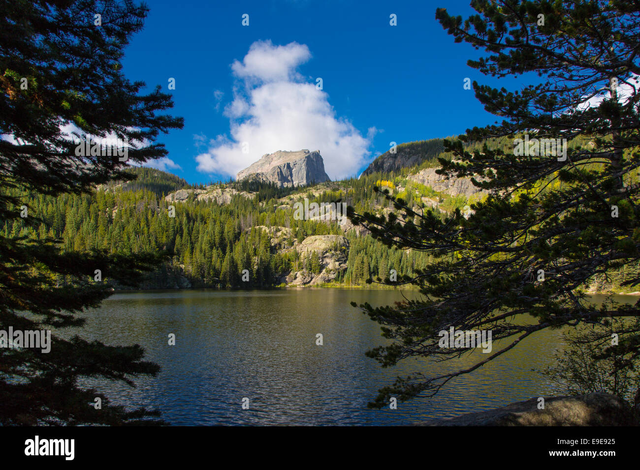Bear Lake nel Parco Nazionale delle Montagne Rocciose in Colorado Foto Stock