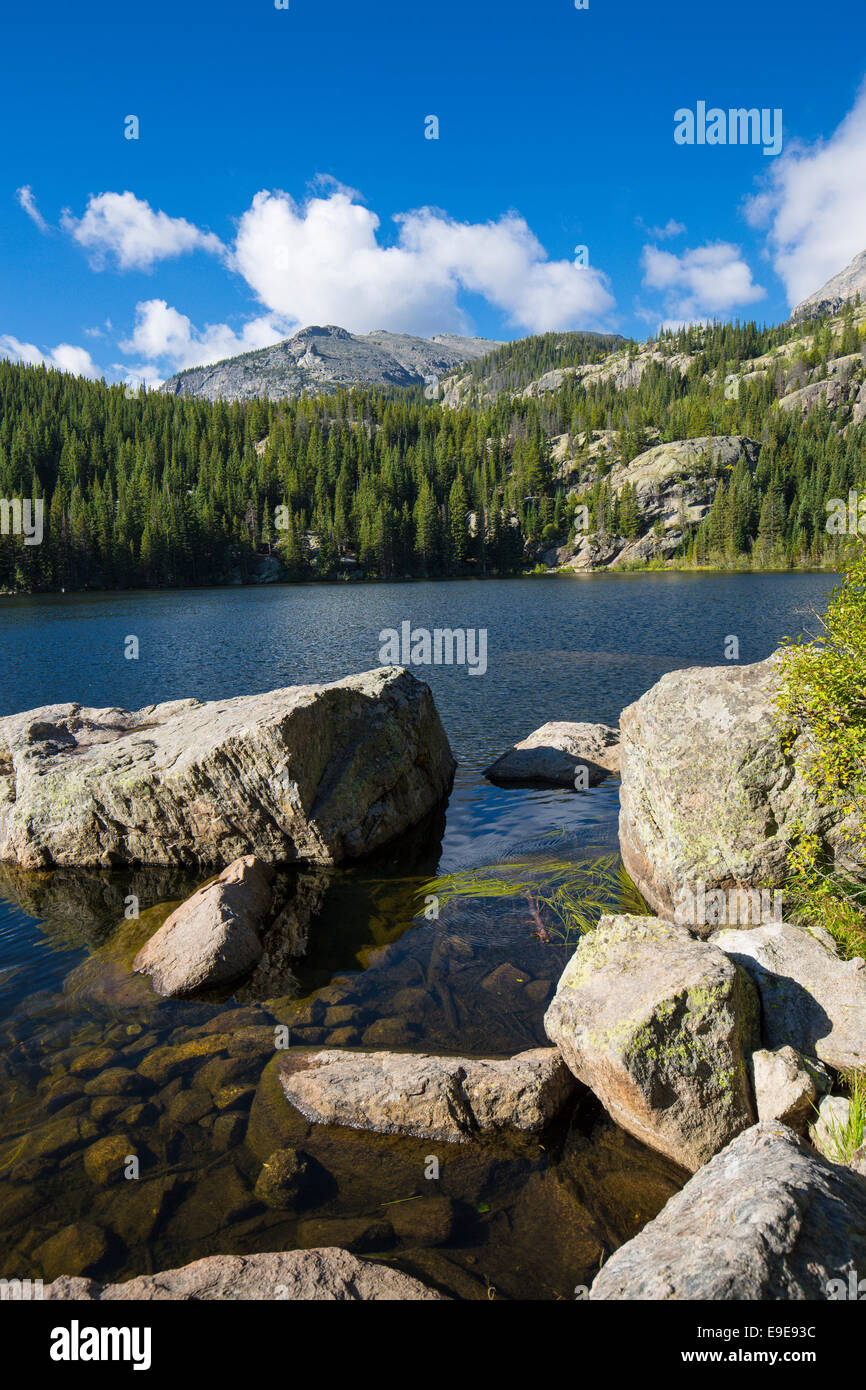 Bear Lake nel Parco Nazionale delle Montagne Rocciose in Colorado Foto Stock